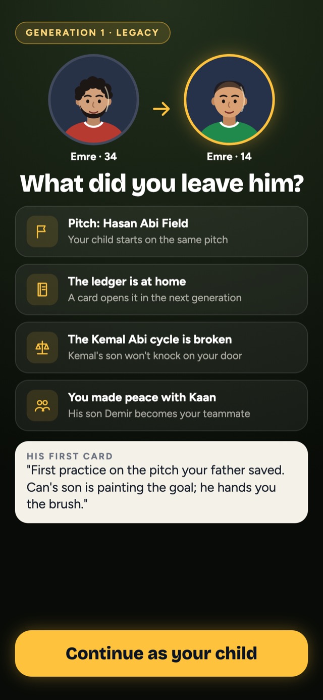 What did you leave him? The second-generation legacy screen